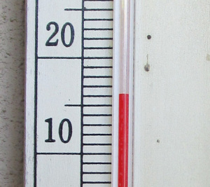 昼前の玄関先の気温